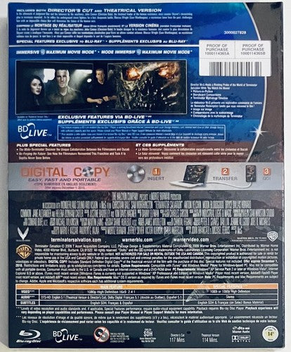 Terminator Salvation (Blu-ray Disc & DVD, 2009) 2-Disc Set w/ Slipcover NEW*GR1 image 3