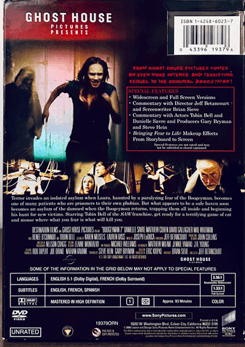 Boogeyman 2 (DVD, 2007) Horror w/ Slipcover Sony Ghost House En/Fr *MA1 image 2