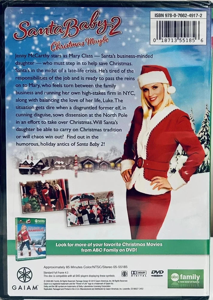 Santa Baby 2 Christmas Maybe (DVD, 2010) Jenny McCarthy - ABC Family OOP NEW*GR1 image 1