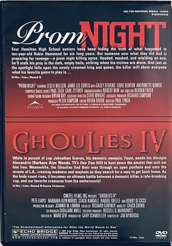 Prom Night/Ghoulies IV (DVD, 2008) 2-Disc Set Horror Echo Bridge OOP *NE1 image 1