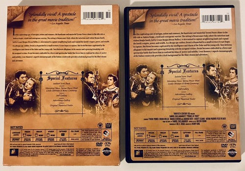 Prince of Foxes (DVD, 2007) w/ Slipcover, Insert & Lobby Cards, Orson Welles OOP image 1