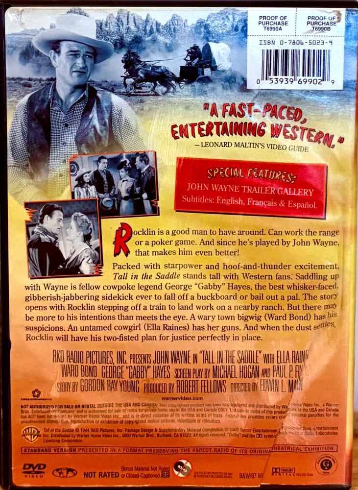 John Wayne is Tall in the Saddle (DVD, 1944) Western B&W *NW1 image 1