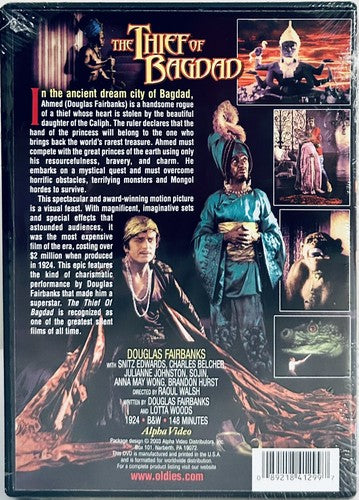 The Thief of Bagdad (DVD 2003) 1924 Silent B&W Adventure/Fantasy Alpha Video NEW image 2