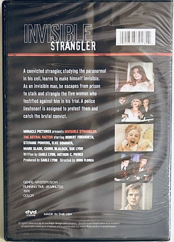 Invisible Strangler (DVD 1976) Mystery Sci-Fi Sue Lyon, Robert Foxworth NEW *GR1 image 3
