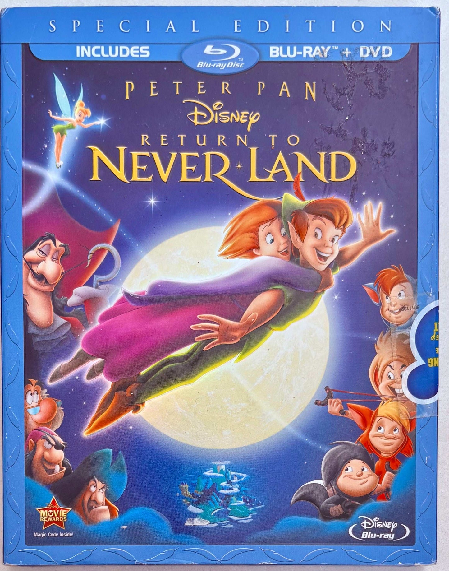 Peter Pan Return to Never Land (Blu-ray ONLY, 2013) Disney Animation w/ Slipcover En/Fr/Sp