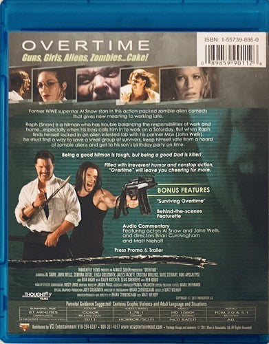 Overtime (Blu-ray/DVD) 2-Disc Set WWE’s Al Snow Horror Zombie Aliens Sci-Fi*GR3 image 1