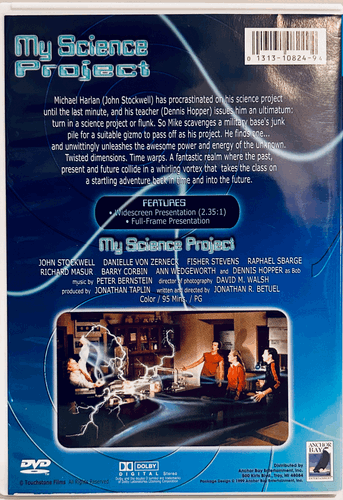 My Science Project (DVD, 1985) w/ Insert Comedy/Sci-fi Anchor Bay John Stockwell image 1