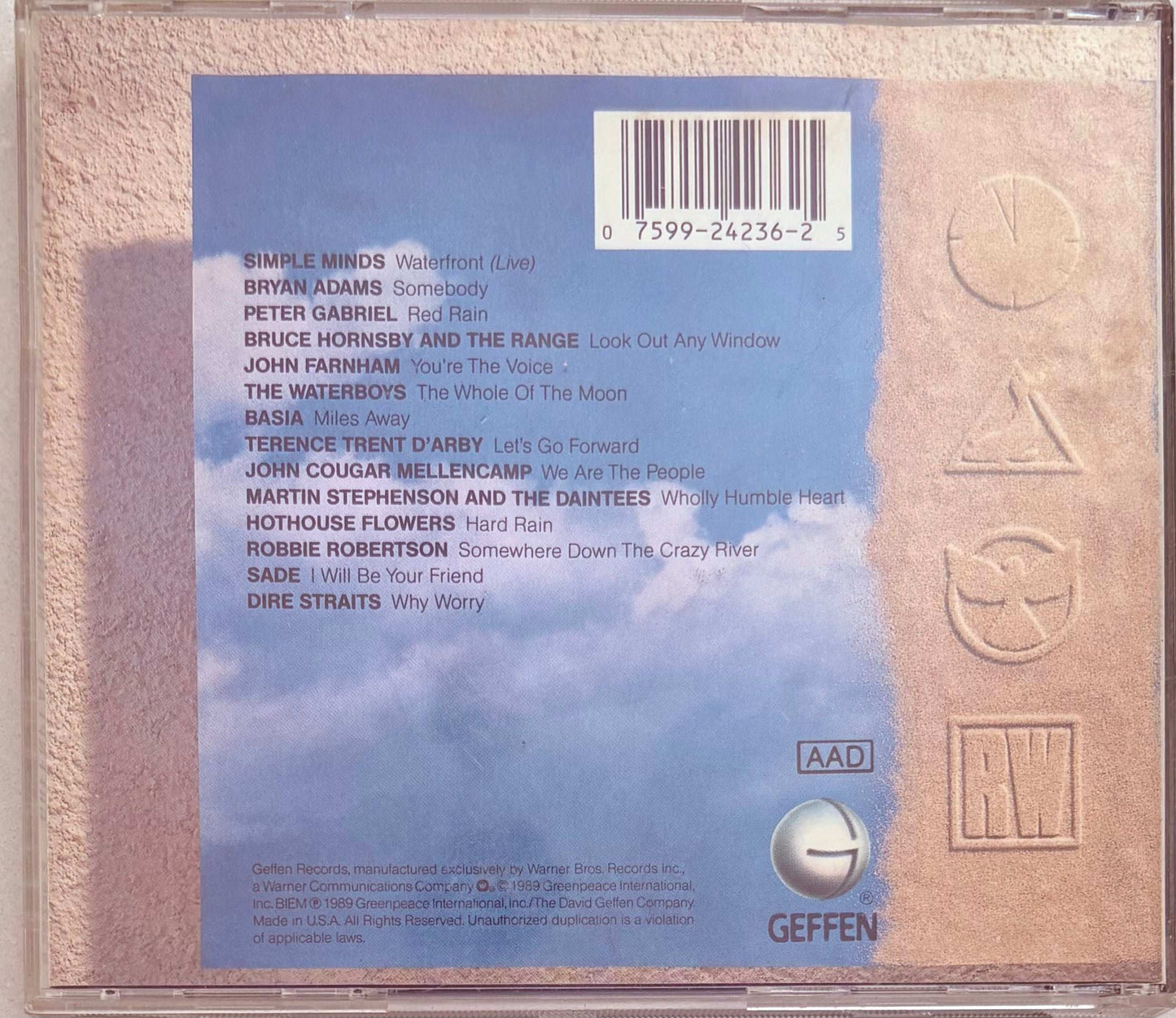 Green Peace Rainbow Warriors (CD, 1989) Various Artists Geffen Records