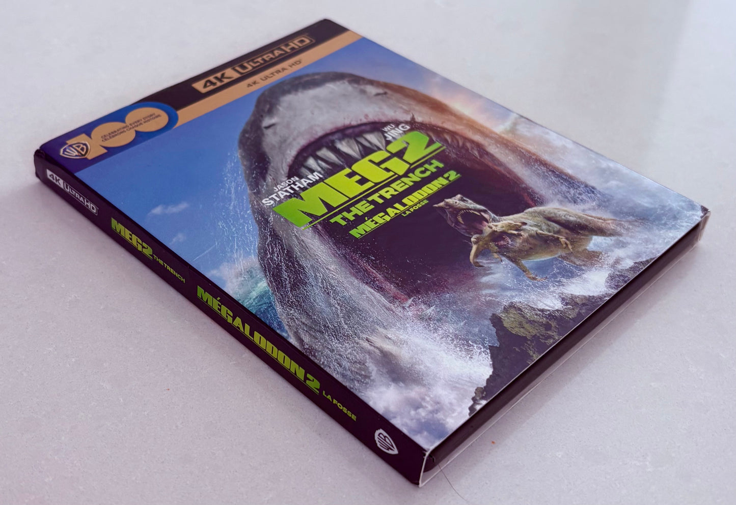 Meg 2 The Trench (4K-UHD, 2023) w/ Slipcover Sci-Fi/Horror Jason Statham WB En/Fr/Sp