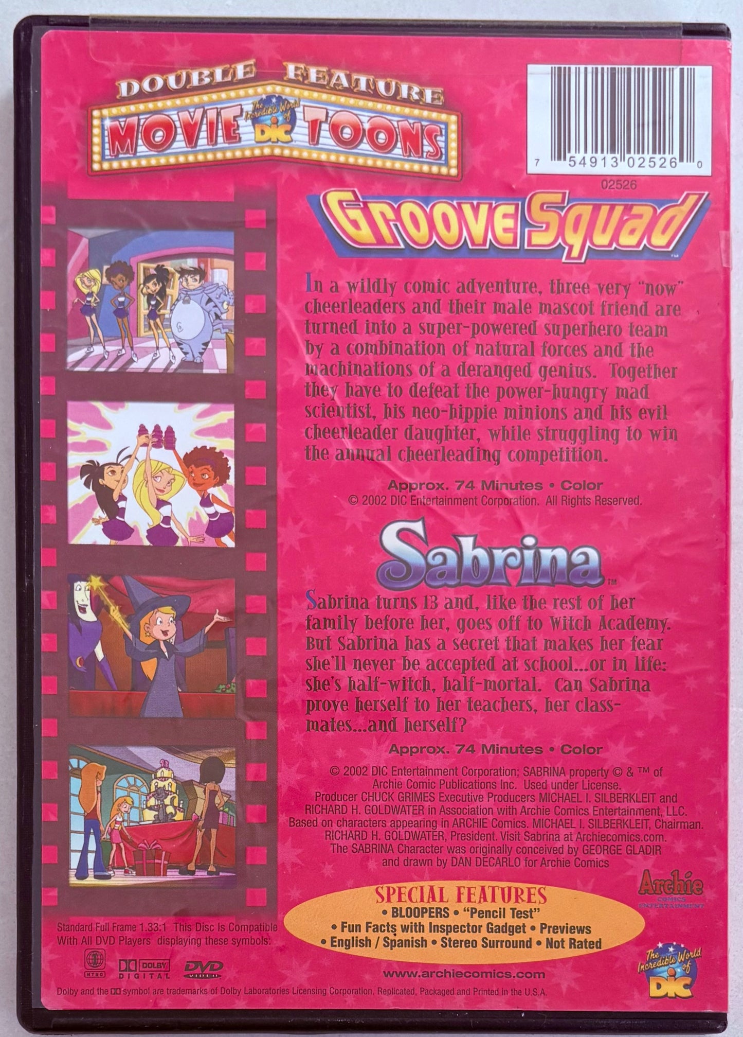 Grove Squad/Sabrina The Teenage Witch Friends Forever (DVD, 2002) Double Feature Animation