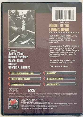 Night of the Living Dead DVD 1968 Horror Excelsior Collectors Edition NEW*GR3 image 1