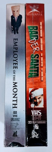 Badder Bad Santa & Employee of the Month VHS RARE Late Release + VHS PROTECTORS image 1