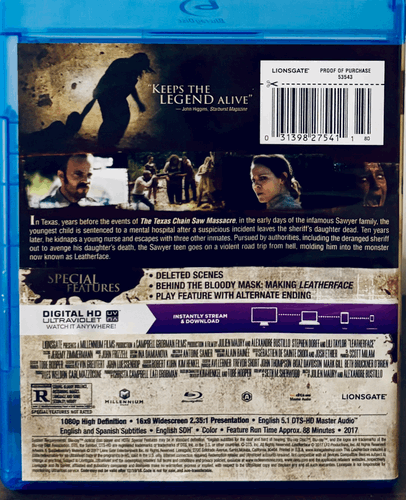 Leatherface (Blu-ray, 2017) Horror/Suspense Lionsgate *MA1 image 1
