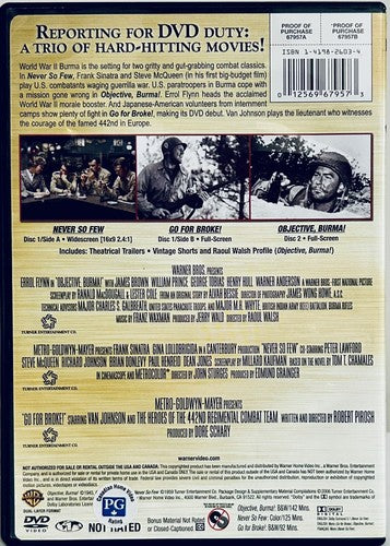 Objective Burma!/Never So Few/Go For Broke (DVD, 2006) 2-Disc Set War 50s*GR1 image 1