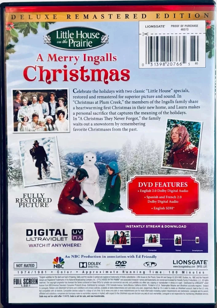 Little House on the Prairie: A Merry Ingalls Christmas (DVD 1974/1981) Lionsgate image 1