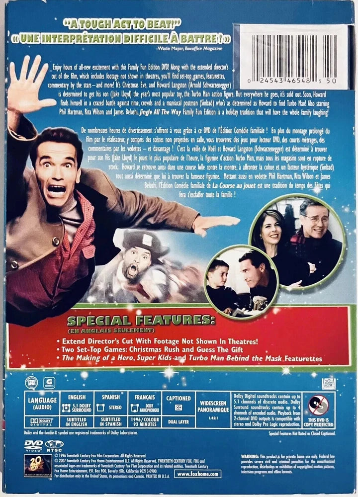 Jingle All the Way DVD 2008 Family Fun Edition w/ Slipcover EN/FR/SP Brand NEW image 1