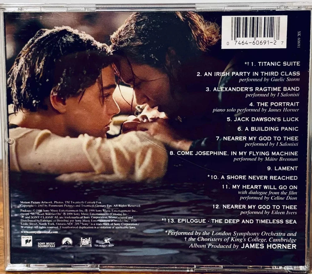 Back to Titanic (CD 1998) Sony Music Soundtrack James Horner*BDP image 1