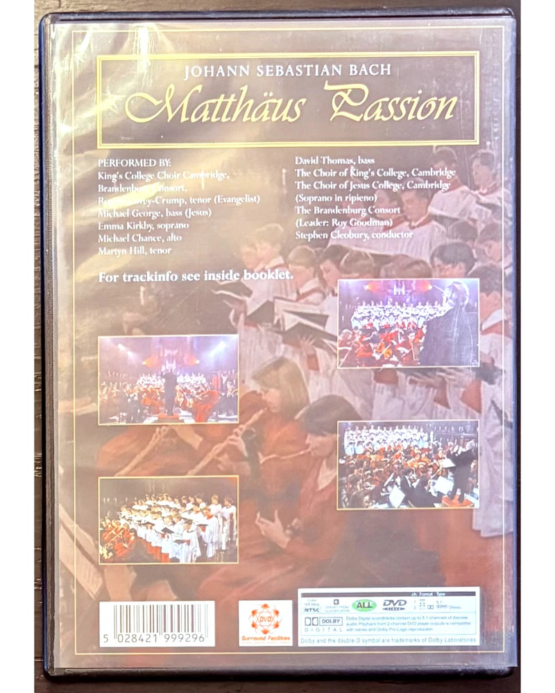 Johann Sebastian Bach - Matthaus Passion (DVD, 2006) w/ Insert Music OOP image 1