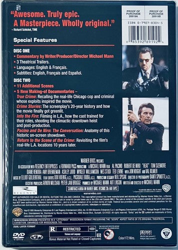 Heat (DVD, 2005, 2-Disc Set) Al Pacino Studio Stamp Bilingual BRAND NEW *GR3 image 2
