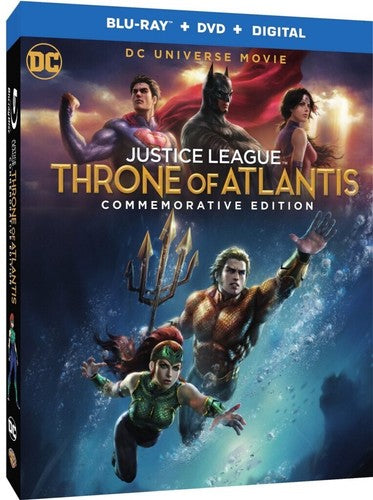 Justice League Throne of Atlantis (Blu-Ray/DVD, 2018) w/ Slipcover EN/FR - VG image 0