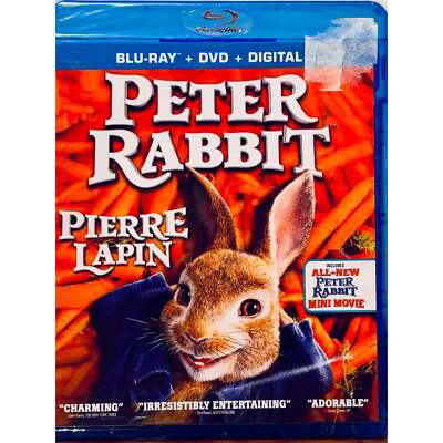 Peter Rabbit (Blu-ray Disc / DVD, 2018) Adventure/Family Sony En/Fr Brand NEW*BD image 0