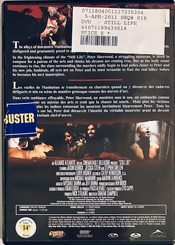Still Life (DVD, 2007) Jason Gedrick Cinema Vault Thriller En/Fr RARE OOP *NE1 image 1