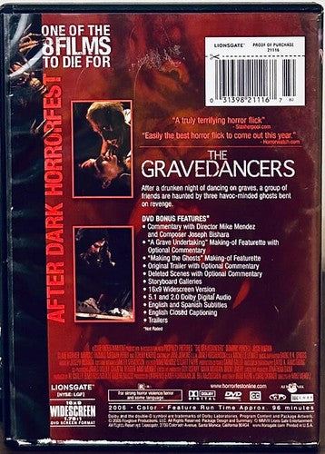 The Gravedancers (DVD 2006) w/ Insert Horror After Dark Horrorfest Lionsgate OOP image 1