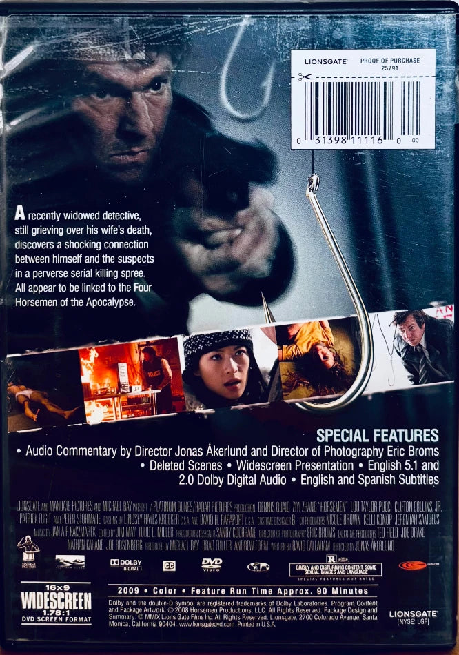 Horsemen (DVD, 2008) Psychological Thriller, Dennis Quaid Lionsgate image 1