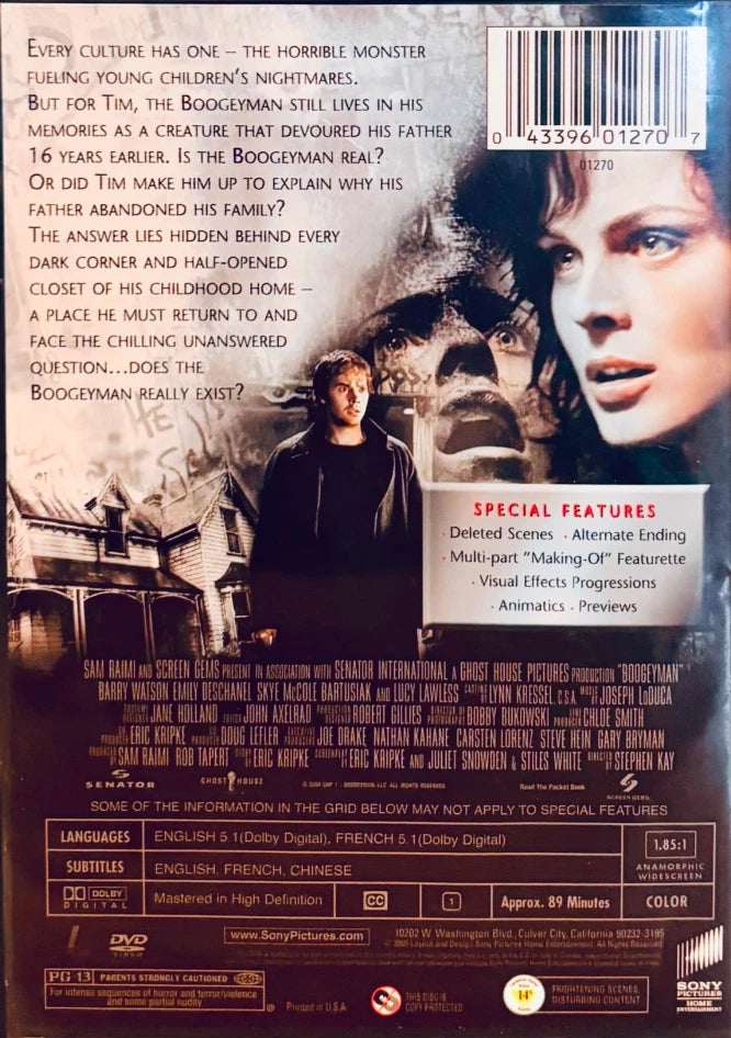 The Boogeyman (DVD, 2005) w/ Insert Horror Special Edition En/Fr Sony *GR1 image 1