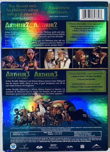 Arthur 2 & 3: The New Minimoys Adventures DVD 2 Disc w/ RARE Slipcover OOP *RG3 image 1