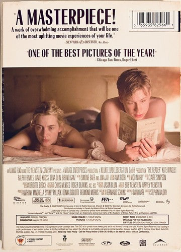 The Reader (DVD, 2009) w/ Slipcover Kate Winslet Drama/Romance/War En/Fr*WM1 image 1