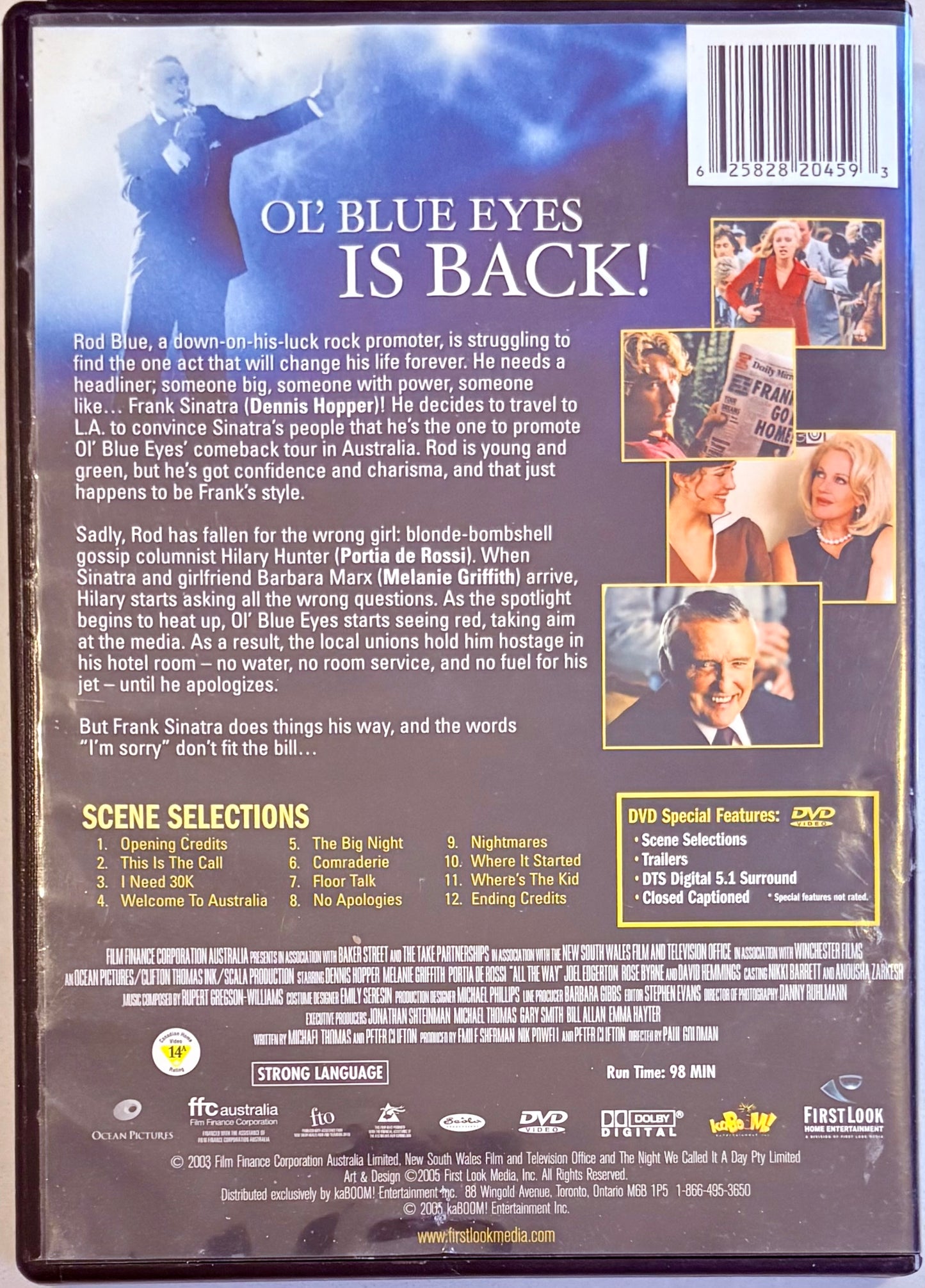 All the Way (DVD, 2003) Dennis Hopper [AKA. The Night We Called It a Day] Biography Music