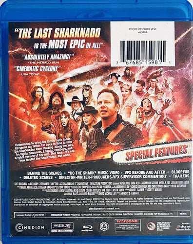 The Last Sharknado: It's About Time! (Blu-ray, 2018) Tara Reid Horror Comedy image 1