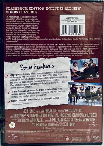 The Breakfast Club (DVD 1985) Comedy/Romance Flashback Edition Brand NEW*GR1 image 1