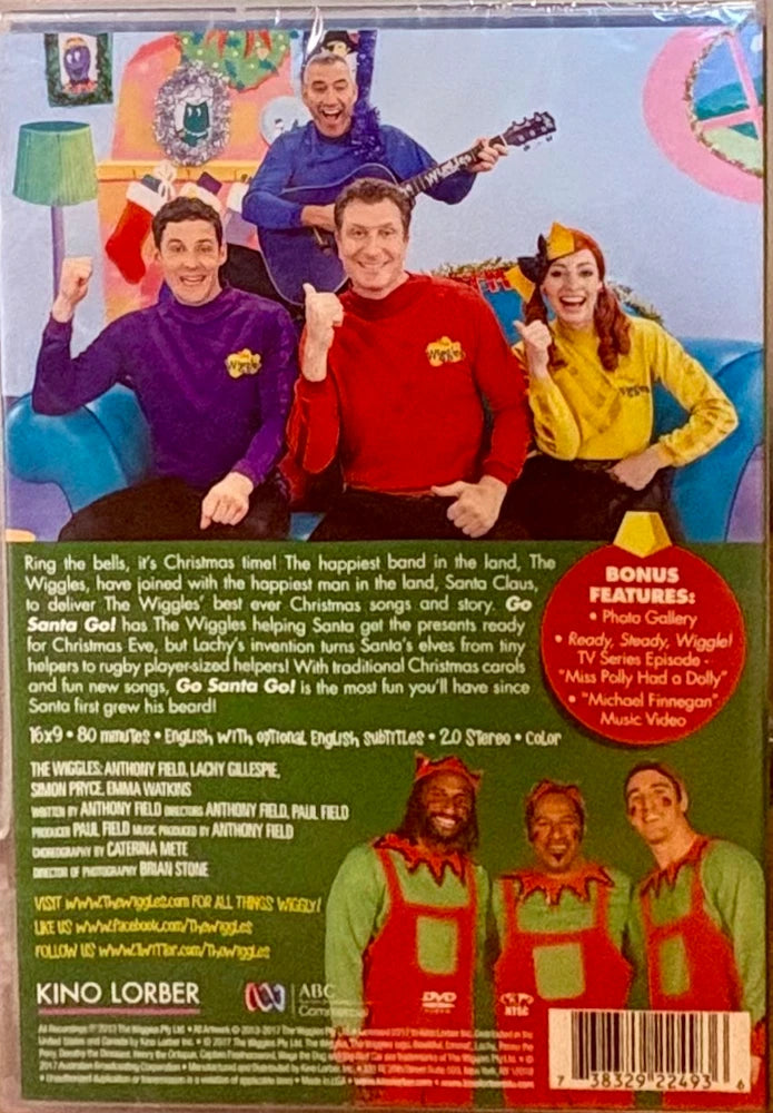 The Wiggles - Go Santa Go (DVD 2017) Kino Lorber Children/Kids Brand NEW *NW1 image 1