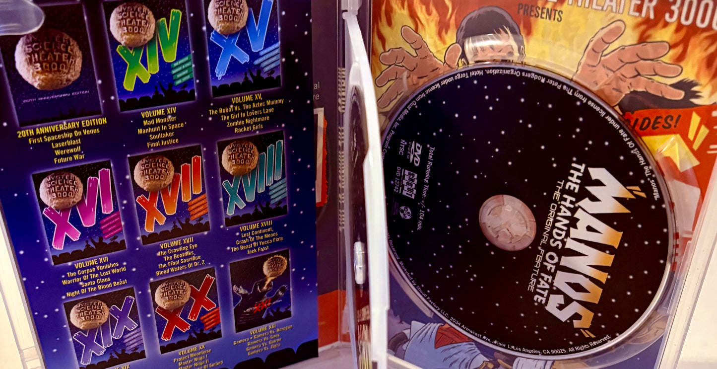 Manos - The Hands Of Fate (Mystery Science Theater) 3000 DVD, 1993 Sci-Fi Comedy 2 Disc Set