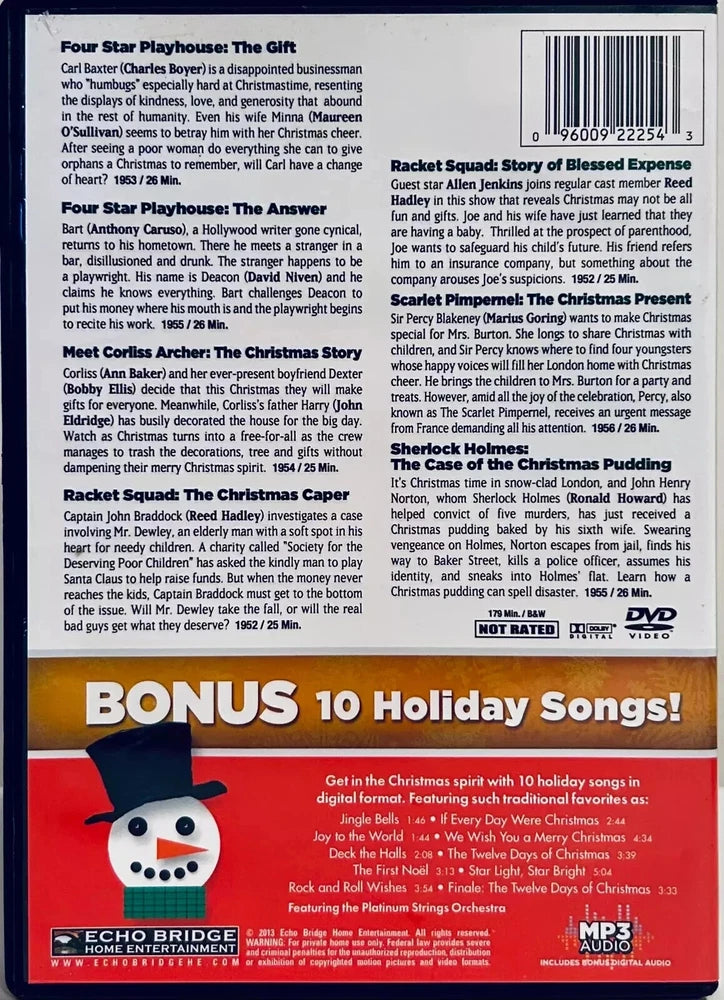 Classic TV Christmas V2 (DVD 2013) Ronald Howard 50s Echo Bridge Double Feature image 1