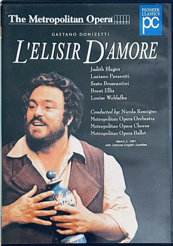 Donizetti - L'elisir d'amore (DVD 1981) Metropolitan Opera Pavarotti Pioneer*FV1 image 0
