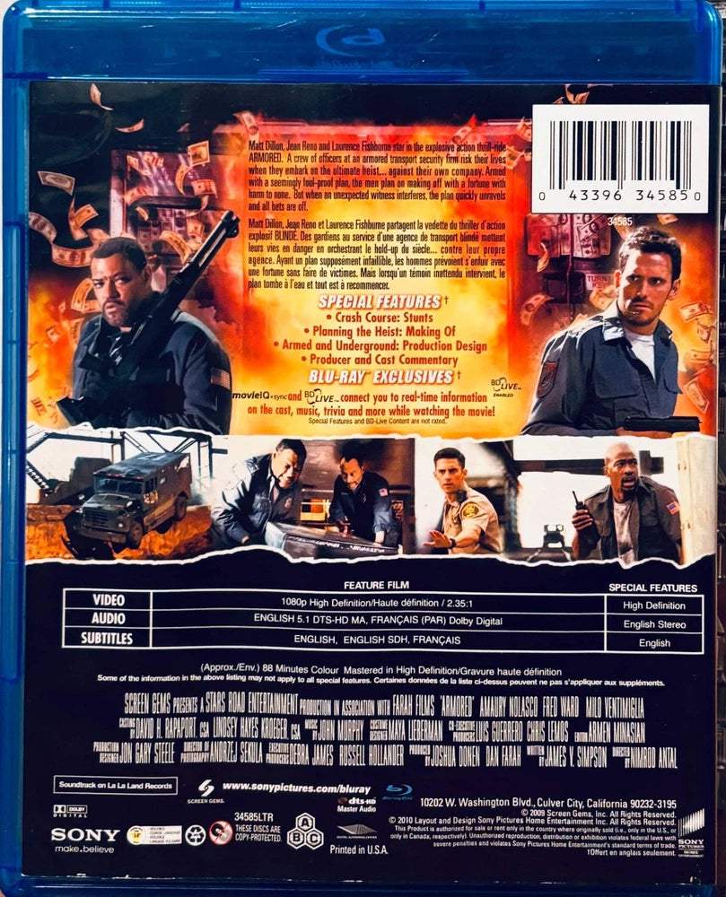 Armored (Blu-ray 2009) Action/Thriller Sony En/Fr Region A/B/C *BDP image 2