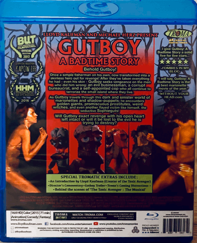 Gutboy: A Bedtime Story (Blu-ray, 2017) Fantasy Troma *MA1 image 1