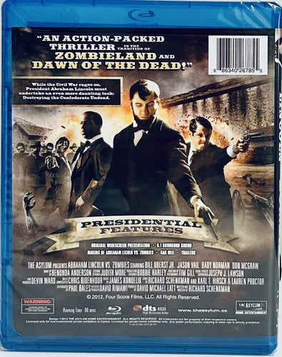 Abraham Lincoln vs. Zombies (Blu-ray, 2012) Horror/Action, The Asylum NEW *GR1 image 2