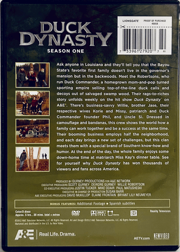 Duck Dynasty : Season One (DVD, 2012) 3-Disc Set Reality TV A&E*001 image 1