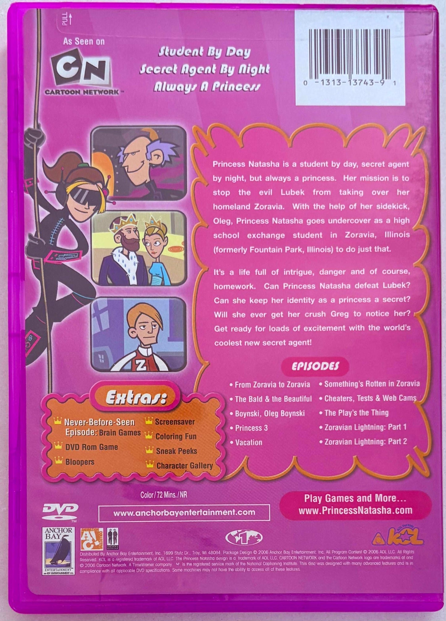 Princess Natasha Season 1 (DVD, 2006) Animation Anchor Bay Cartoon Network OOP