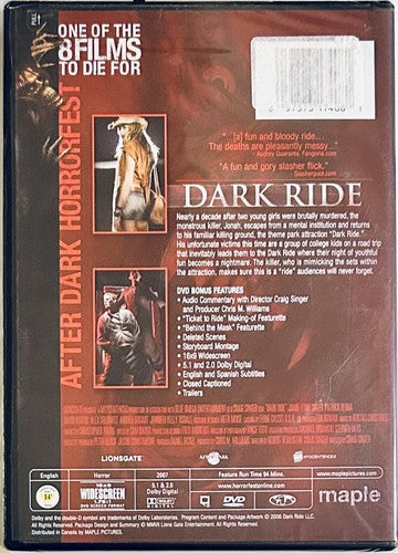 Dark Ride (DVD, 2006) After Dark Horrorfest Lionsgate OOP Brand NEW *GR1 image 1