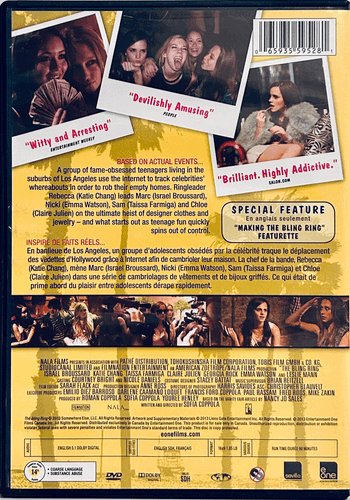 The Bling Ring (DVD 2013) Crime/Comedy E-One Rental English/French *001 image 2