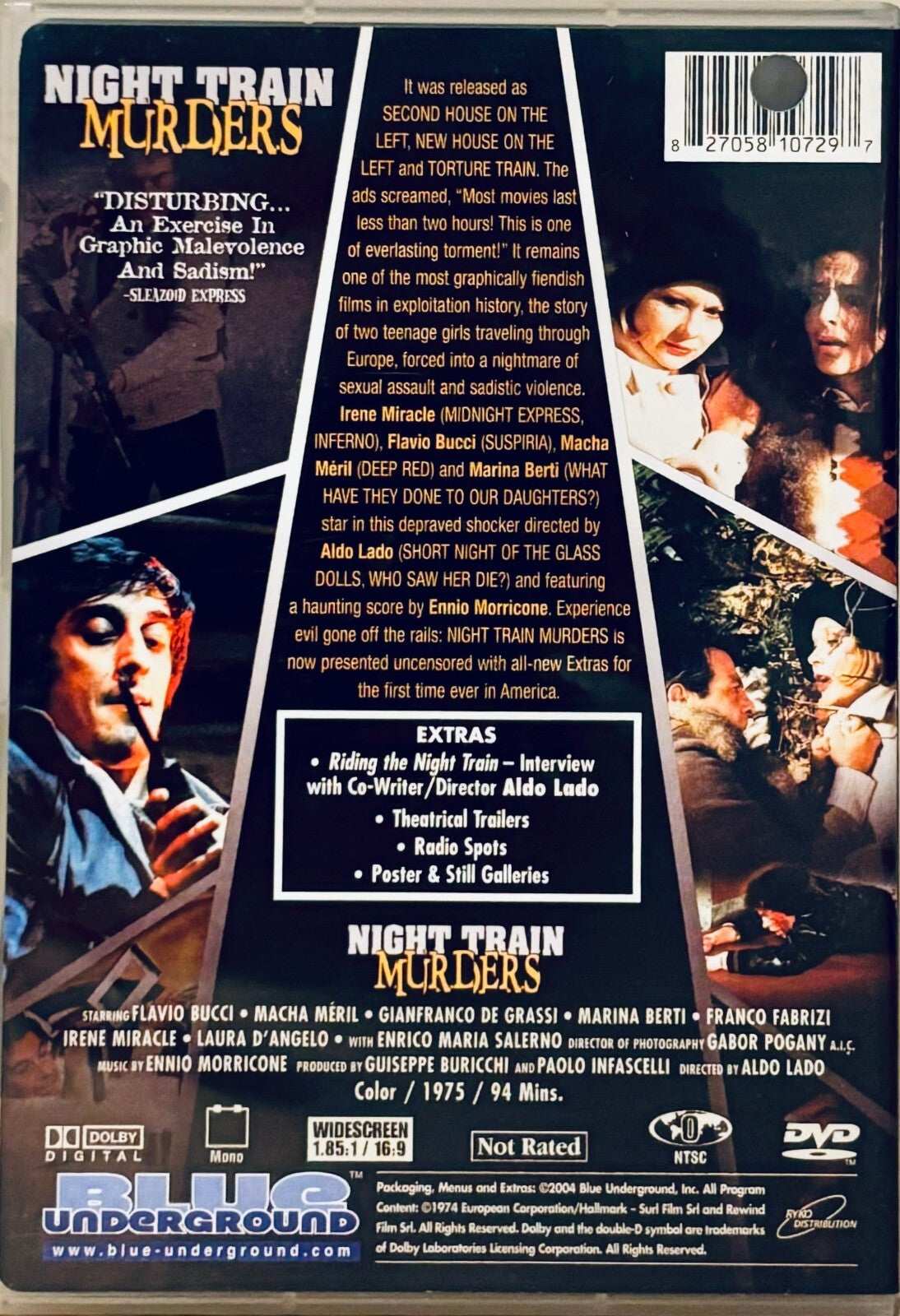 Night Train Murders (DVD, 1975) Blue Underground OOP Horror/Thriller image 1