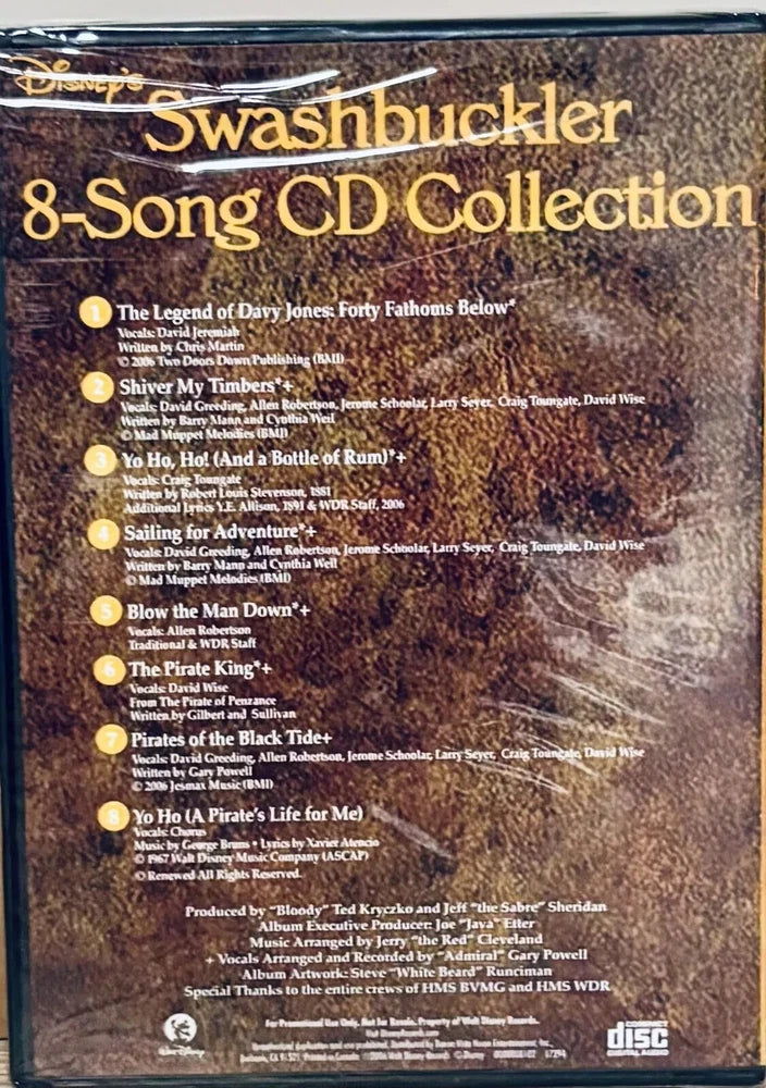 Swashbuckler - Pirates of the Caribbean - 8 Song CD Collection Brand NEW image 1