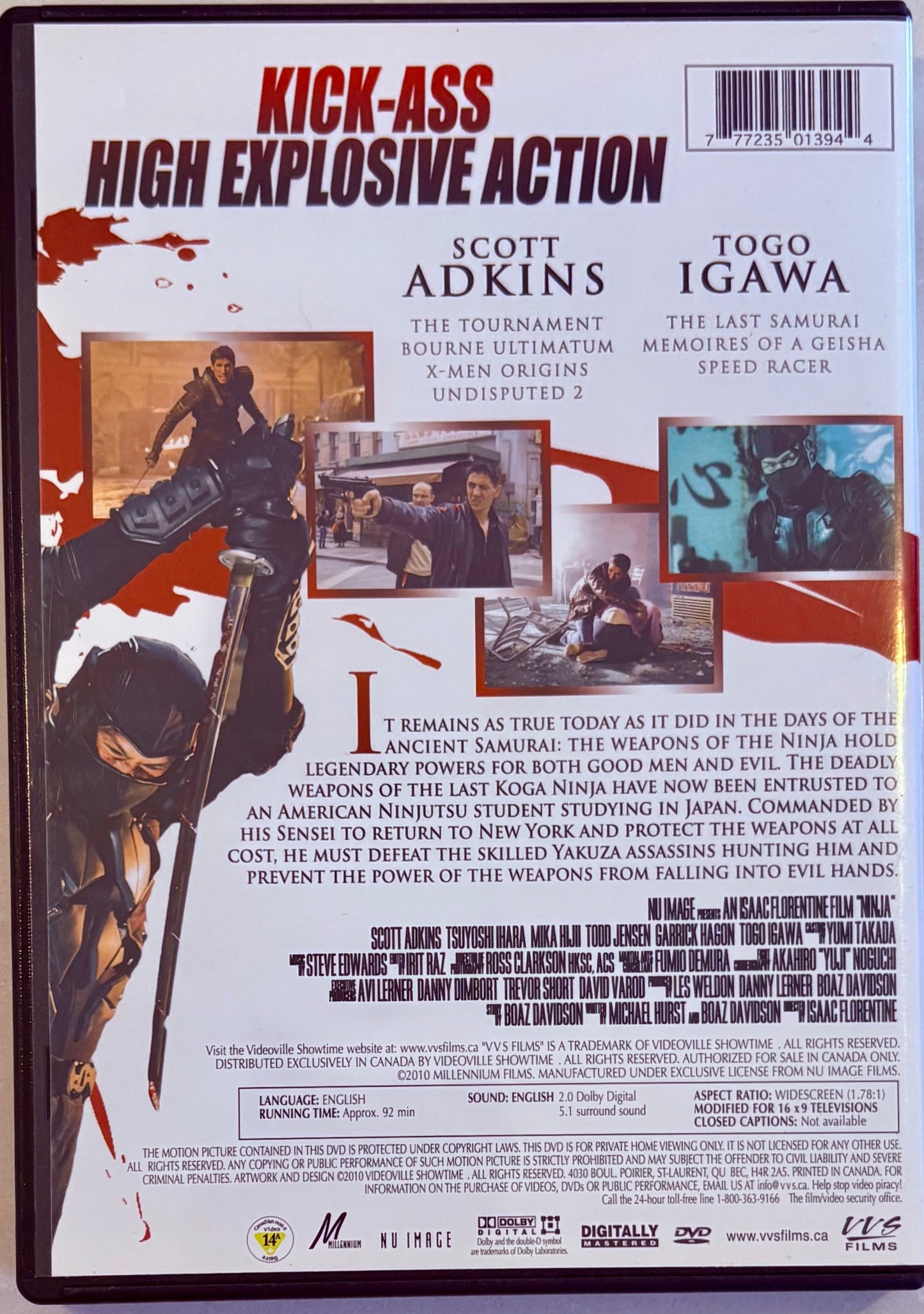 Ninja (DVD, 2009) Action Martial Arts Scott Adkins, Togo Igawa VVS Films