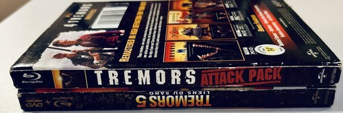 Tremors Attack Pack & Tremors 5 Bloodlines Blu-Ray Lot w/ OOP Slipcovers Horror image 2