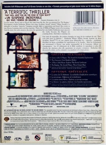 The Reaping (DVD, 2007) Horror/Thriller w/ Slipcover Hillary Swank*NE1 image 1